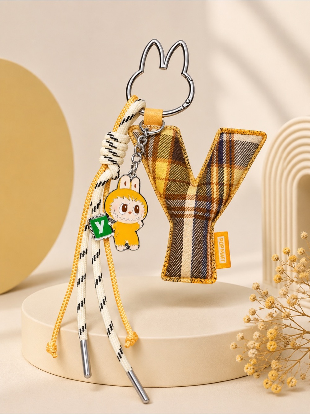 POP MART Labubu THE MONSTERS Pin for Love Letter Y Pendant Keychain BNIB